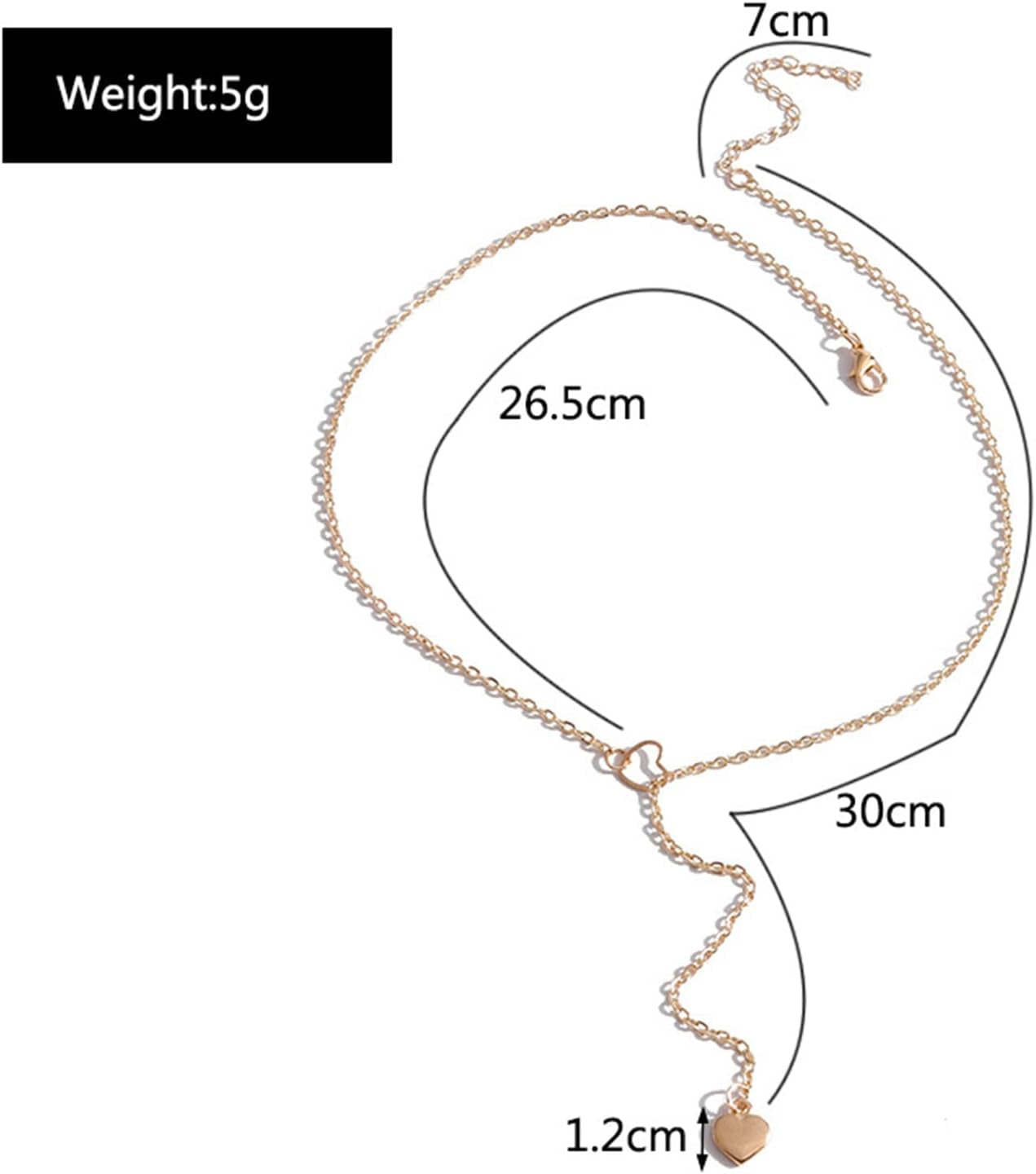 Collier Long Chaîne Lariat Collier En Forme De Y Avec Pendentif En Forme De Coeur Collier En Forme De Y Avec Pampilles Collier De Déclaration Bijoux Pour Femmes Filles