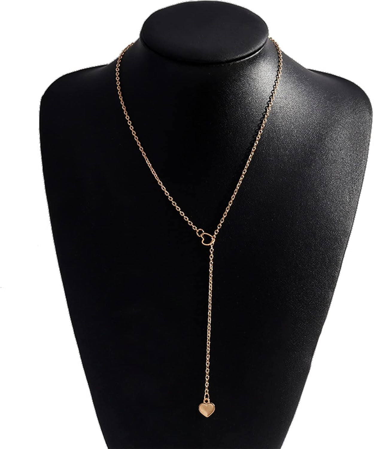 Collier Long Chaîne Lariat Collier En Forme De Y Avec Pendentif En Forme De Coeur Collier En Forme De Y Avec Pampilles Collier De Déclaration Bijoux Pour Femmes Filles